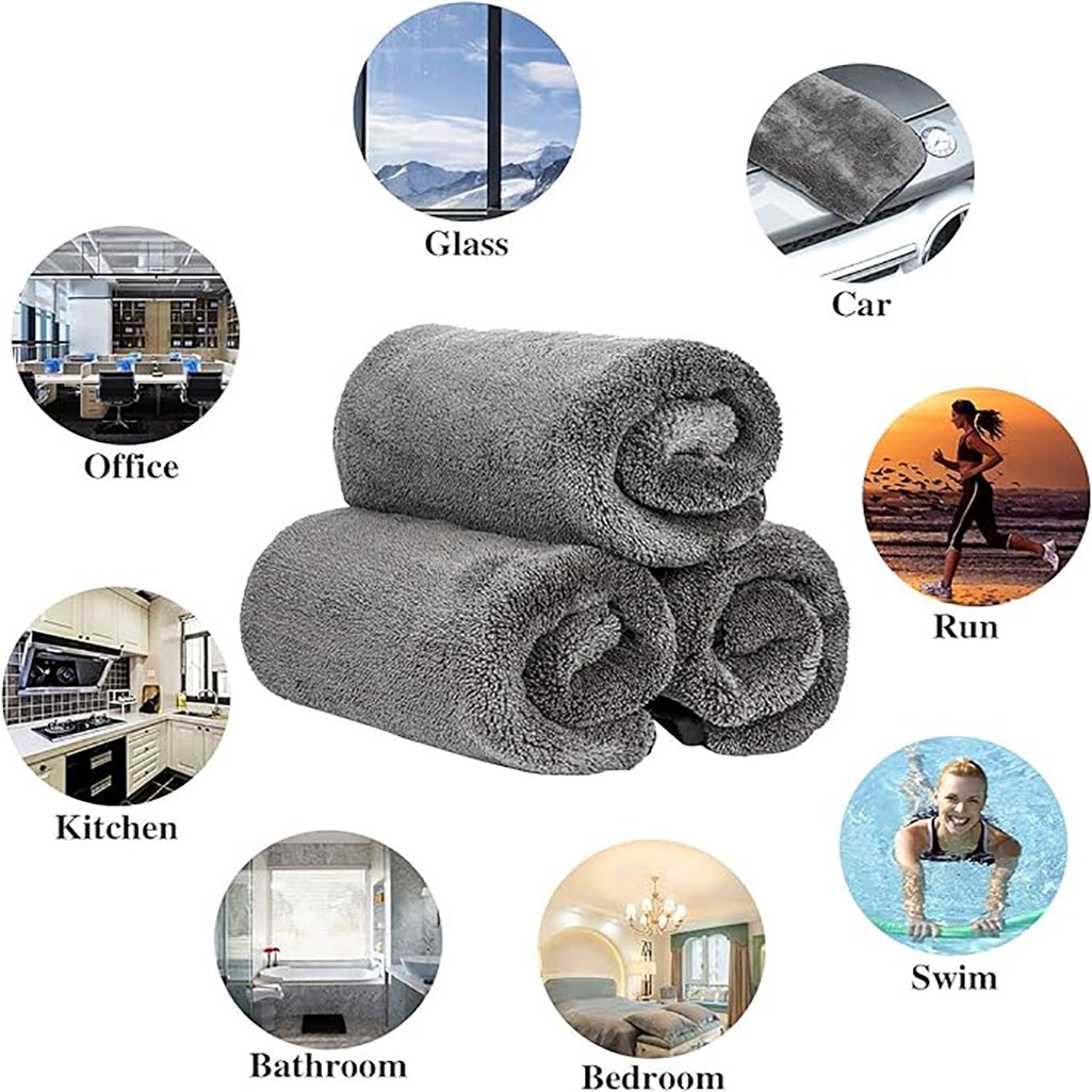 1 PCS Microfiber Car Cleaning Cloths, Upgraded 1200gsm Ultra-Thick Cars Drying Towel Microfiber Cloth for Car and Home Polishing Washing and Detailing (1 Pack)