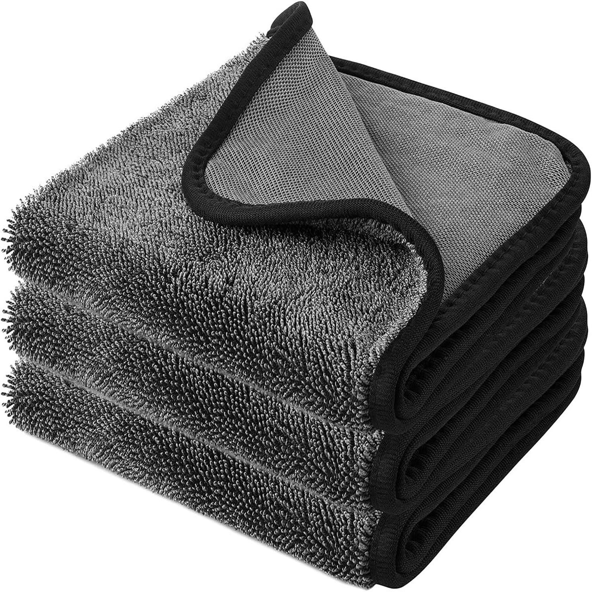 200 PCS Edge-Trimmed Microfiber Car Drying Towels, Premium 600GSM Reusable Microfiber Cleaning Cloth, Multipurpose Twisted Velvet for Detailing polishing.