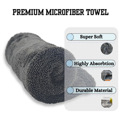 1 PCS Car Drying Towel, Microfiber Towels for Cars wash, Premium 1200GSM Double Twisted Velvet Rinse-Free Cleaning Cloth