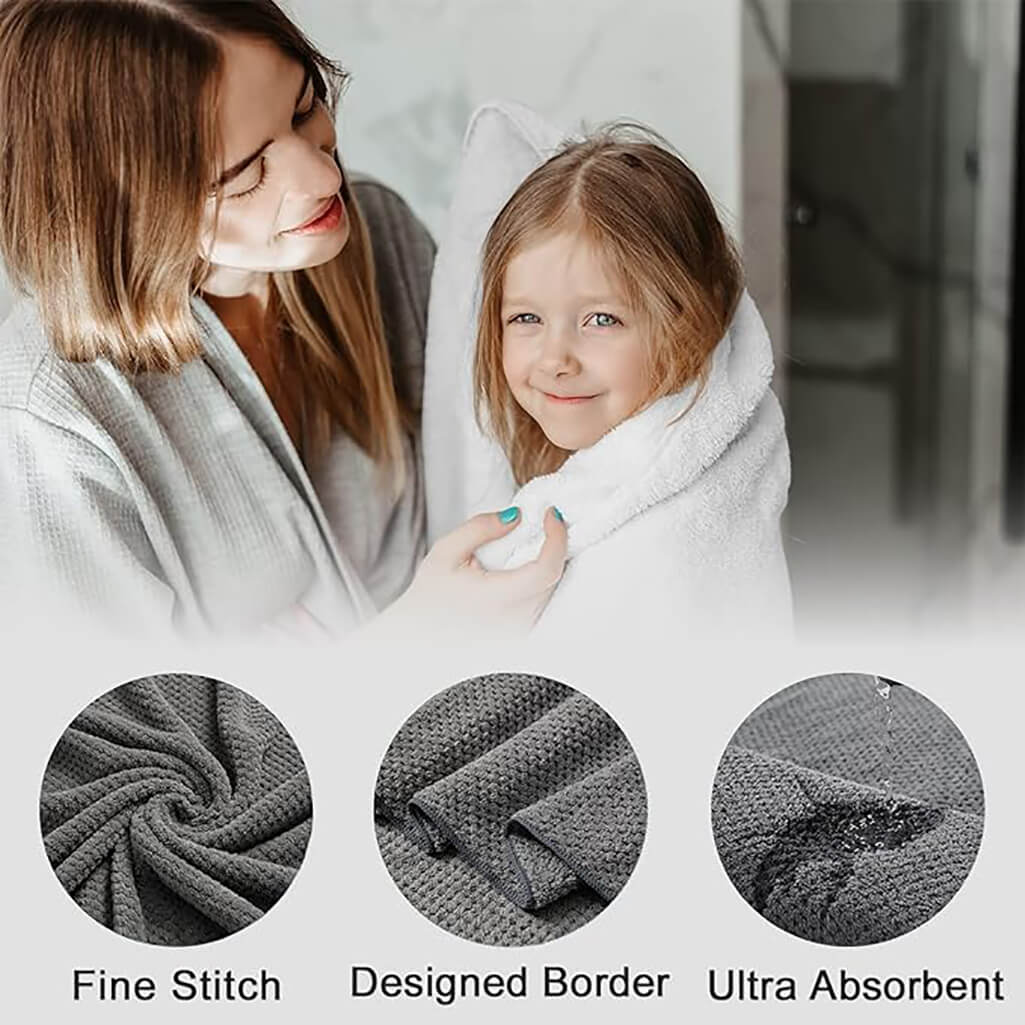 1 PCS Bathroom Towel Set Dark Gray Pack-35x70,600GSM Ultra Soft Microfibers Large Plush Bath Sheet, Highly Absorbent Quick Dry Oversized Towels Spa Hotel Luxury Shower Towels