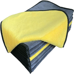 200 PCS Microfiber Cleaning Cloth, Premium Microfiber Car Drying Towel With Double Layer, Reinforced edge