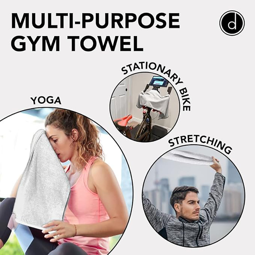 Gym Towels for Sweat (1 Pack) - Absorbent Waffle Fabric Texture Workout Towels for Gym, Sports, and Exercise - Quick-Drying, Odor-Free, and Lightweight - for Men and Women