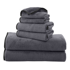 1 PCS Luxury Silk Hemming Towel Set - Light Thin Quick Drying - 1 Bath Towels 2 Hand Towels 2 Washcloths - Ultra Soft Microfiber, for Bath Fitness, Sports, Yoga, Travel