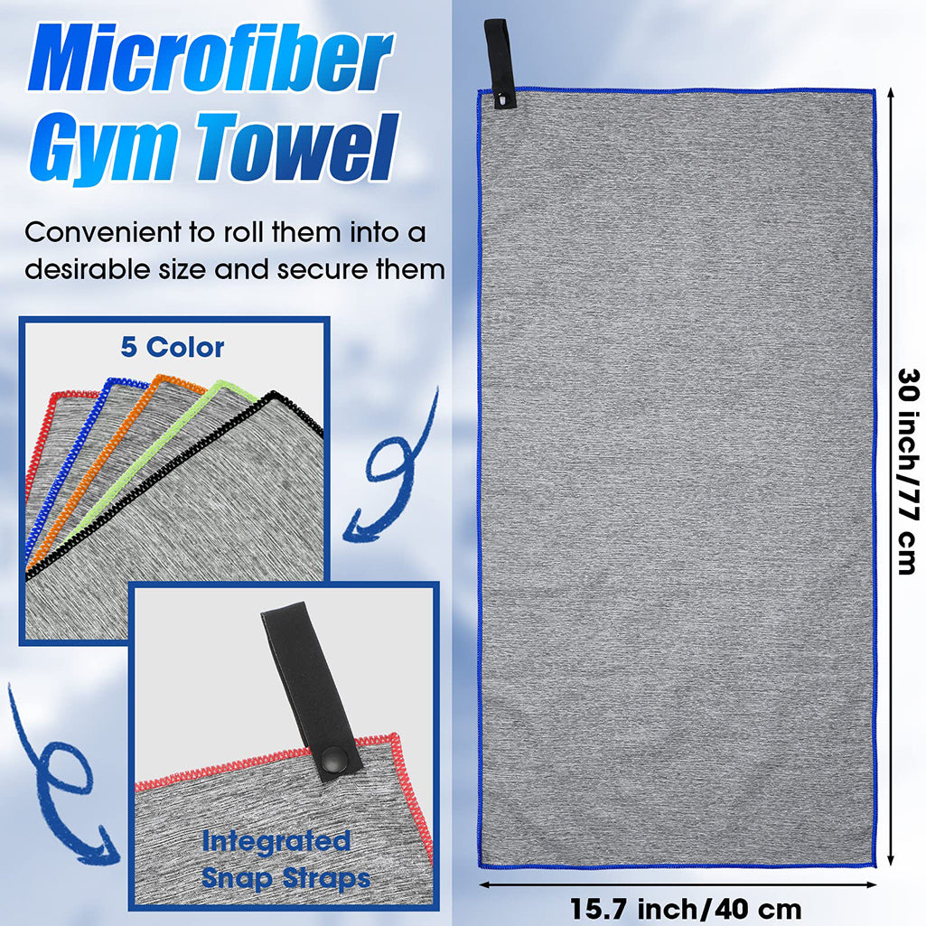 1 PCS Microfiber Quick Dry Gym Towel 30 x 15.7 Inch Workout Towels Microfiber Gym Towel for Sweat Fitness Beach Camping Yoga Travel Sports Towels