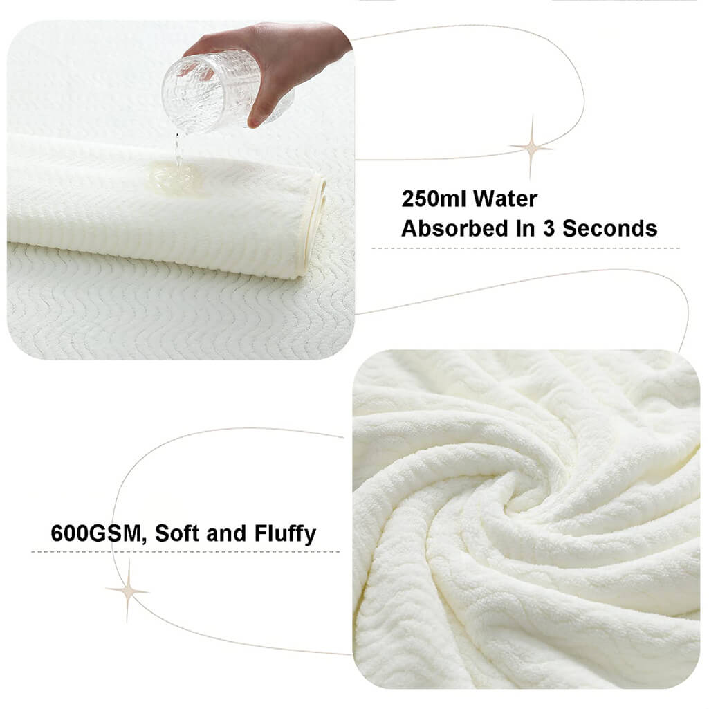 1 Pcs Bath Towels Set, Quick Dry Bathroom Towels Set, 2 XL Bath Sheets/2 Hand Towels/4 Washcloths, 600 GSM Microfiber Shower Towels Large Ultra Soft Absorbent Face Towels For Bathroom Hotel Spa Beige