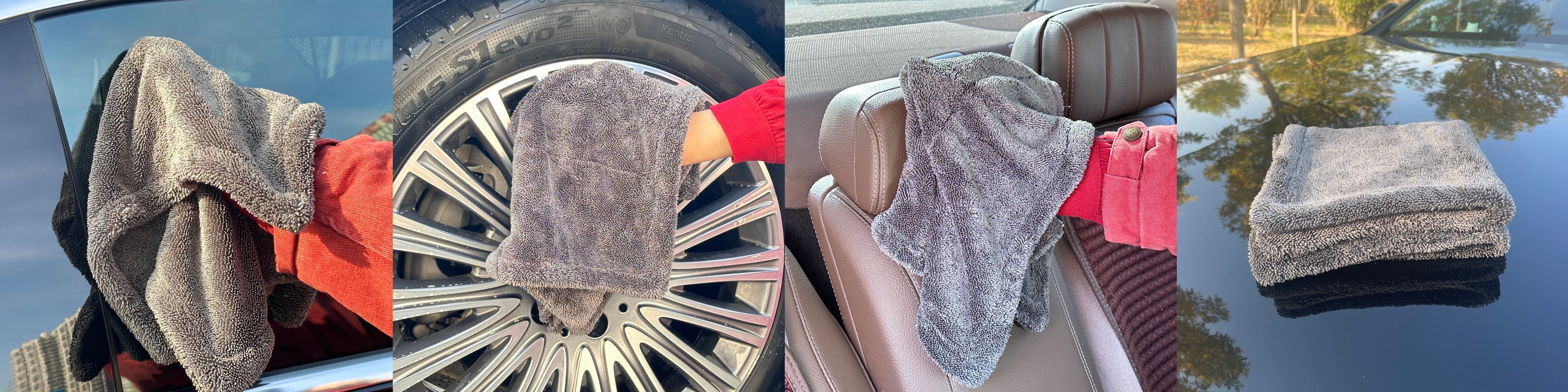 1 PCS Car Drying Towel, Microfiber Towels for Cars wash, Premium 1200GSM Double Twisted Velvet Rinse-Free Cleaning Cloth