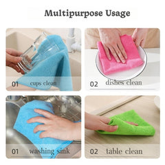 12 PCS Microfiber Cleaning Towels, 4 Color Assorted Clean Cloth